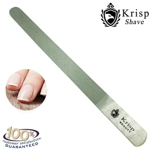 NEW DUAL SIDED STAINLESS STEEL METAL NAIL FILE MANICURE PEDICURE INSTRUMENT - Picture 1 of 3