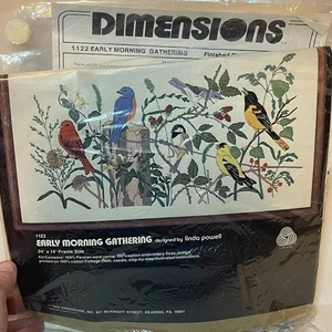 Dimensions Crewel Work Kit 1122 “Early Morning Gathering” 24”x 14” Made In USA - Picture 1 of 3