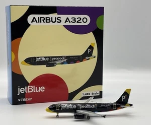 JetBlue A320-232 N706JB " Peacock " Phoenix 4573 Scale 1:400 Diecast Models - Picture 1 of 20