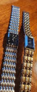 Seiko vintage donna quadrante blu V220-5A00 Caravelle di Bulova di due così com'è da riparare - Foto 1 di 10