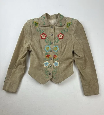 Chaqueta De Colección Renegade Ren Ellis Talla 6 Cuentas Tostado Gamuza Cuero Frente a Presión Occidental Foto 1 de 4