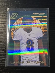 2020 Zenith Football Lamar Jackson Artist Proof Gold #03/10 Ravens RARE SP - Picture 1 of 4