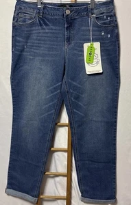 Jeans donna denim 1822 taglia 8/29 ragazzo effetto invecchiato gamba elasticizzato nuovo con etichetta - Foto 1 di 9