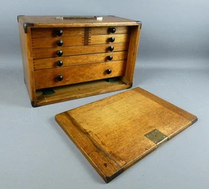 Vintage Moore & Wright 7 drawer engineers craft cabinet chest with key    # - Picture 1 of 11