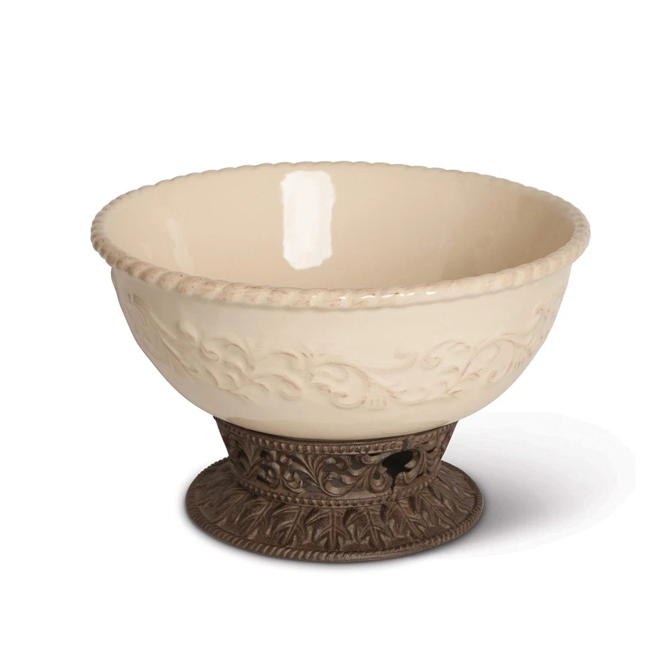 The Gerson Company GG Collection 12" Acanthus Bowl in Cream P/N 31559