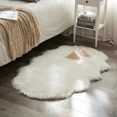 Luxury Soft Fluffy Area Rug 3x5 Feet, Faux Fur Sheepskin Rug Decorative Plush... - Image 1 of 4