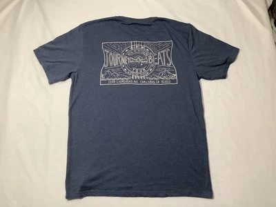 prAna Shirt Mens XL Blue Journey Beats Tour 2020 Graphic Crewneck Organic Cotton - Image 1 of 4