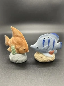 Vintage Set Of Tropical Coral Reef Fish Salt And Pepper Shakers Ocean S7 - Picture 1 of 4