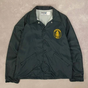 Vintage 90s Uss Missouri Coach Jacket L Made in USA Men's Navy Blue Workwear - Picture 1 of 9