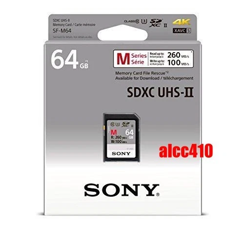 Sony 64GB SD SDXC Memory Card Read 260MB/s Class 10 U3 4K UHS-II SF-M64 AU - Image 1 of 1