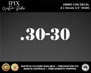 4 X AMMO CAN DECALS .30-30 - 3.5" WIDTH - Picture 1 of 2