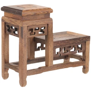 Wood Plant Riser Wooden Potted Plant Holder Plant Display Rack Bonsai Holder - Picture 1 of 12