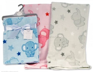 Manta envolvente bebé elefantes y estrellas gris suave de Snuggle Baby 75cm x 100cm - Imagen 1 de 2