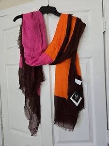 Echo Women’s Brown/Orange/Pink Cover Up Wrap Size One Size - Picture 1 of 7