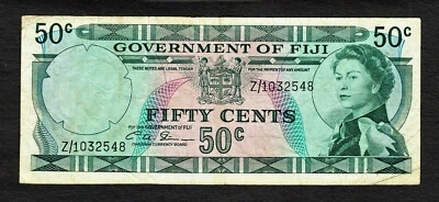 斐济 50 美分 QEII ND (1971) 替换件 (Z/1) 挑选-64br MWR-RA2 非常精细 — 第 1/2 张图片