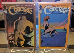 Concrete, The Human Dilemma, Paul Chadwick, Dark Horse Comics, Issues 1-2, NM - Picture 1 of 6