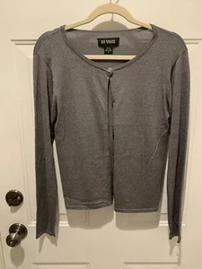111 State Cardigan da donna in seta - Grigio taglia M - Foto 1 di 3