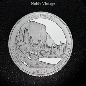2010 S Silver Proof Yosemite ATB Quarter - 90% Silver - Light Toning - Lot A - Picture 1 of 2