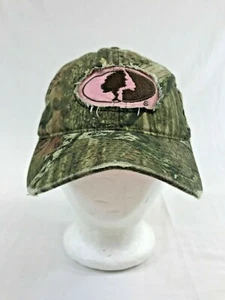 Gorra de béisbol para mujer Mossy Oak con hebilla sombrero camuflaje rosa desgastado logotipo - Imagen 1 de 9