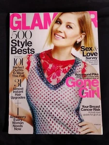 Glamour Magazine October 2014 Beautiful Rosamund Pike Cover Sex and Love Survey - Picture 1 of 1