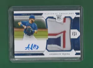 2021 Panini National Treasures # 179 Anderson Tejeda Rookie Patch Auto /99 - Bild 1 von 2