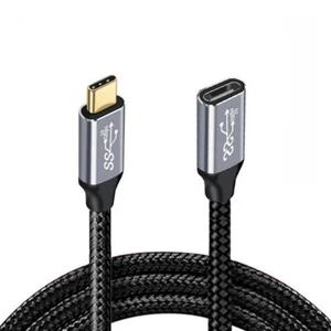 Cablecc Male to Female USB-C USB 3.1 Type-C Cable 10Gbps 100W Extension Data - Picture 1 of 7