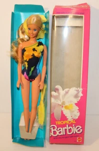 Muñeca Barbie Tropical Mattel 1985 de colección, #1017, caja nueva dañada, NRFC - Imagen 1 de 9