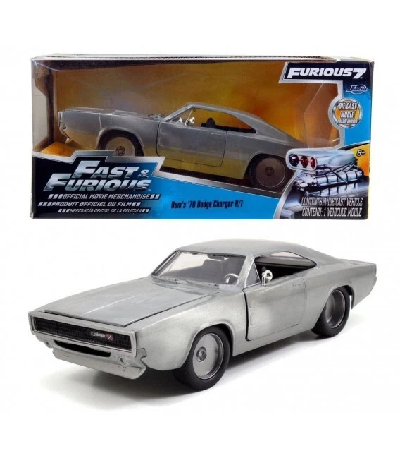 DODGE CHARGER R/T 1968 FAST & FURIOUS 7 SATIN METAL 1:24 - Immagine 1 di 1