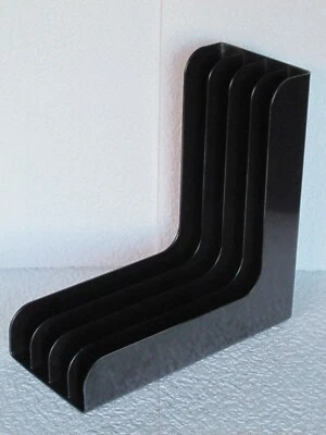 LP Archiv-Box L-Form für ca 40LP Schallplatten-Ständer Schwarz 70er Vintage - Bild 1 von 2