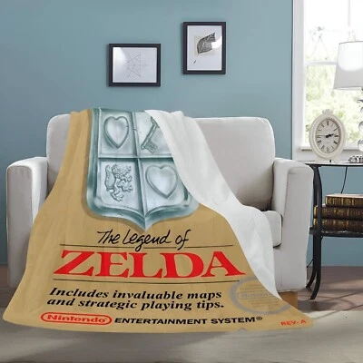 Vintage Style Retro The Legend Of Zelda NES Box Ultra-Soft Micro Fleece Blanket - Image 1 of 4