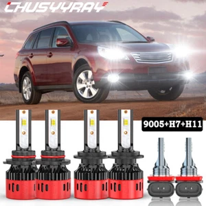 for Subaru Outback 2010-2014 6x 6000K LED Faro Alto/Bajo + Bombillas antiniebla - Picture 1 of 20