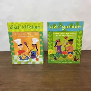 Kids' Kitchen Recipe &' Garden Indoor Outdoor Activity Cards Set of 2 NEW - Picture 1 of 6