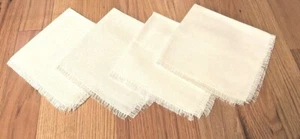 Serpientes, Juego de 4,16x16, cremosas con flecos, poliéster nuevo - Imagen 1 de 3