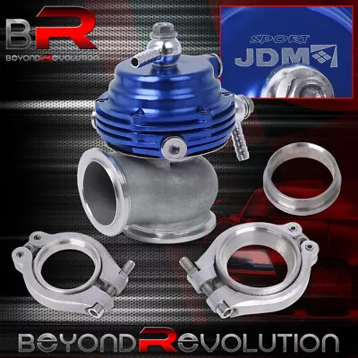 35mm 38mm Blue Aluminum V-Band External Space Saving Wastegate Manifold Turbo - Image 1 of 4