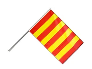 Stockflagge Stockfahne Streifen gelb-rot 60x90cm Fahne Flagge mit Stock - Bild 1 von 1