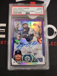BRIAN O’KEEFE 2023 Topps Chrome #RABO Rookie Purple Refractor Auto /250 PSA 10 - Imagen 1 de 3