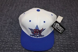 Vintage Dallas Cowboys Hat Cap Looney Tunes Snap Back Logo Red White Blue Block - Picture 1 of 13