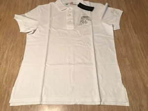  AUTOMOBILI LAMBORGHINI MEN'S SHORT SLEEVE WHITE HYDROGEN POLO SIZE L OEM  - Picture 1 of 7