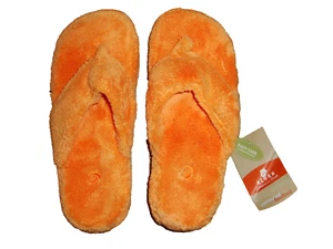 ACORN SPA THONG MEMORY FOAM SLIPPERS, MANGO, 5 - 6 FITS SIZE 7, NEW DISCONTIN. - Picture 1 of 3