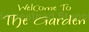 Plantilla reutilizable 4789 A 4"x12" BIENVENIDO AL JARDÍN Plantillas Mylar - Imagen 1 de 1