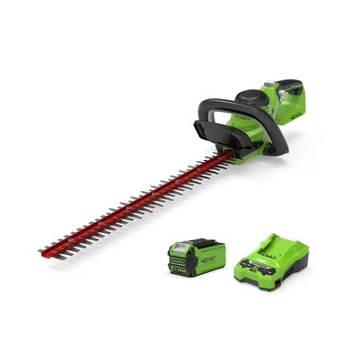 40V Akku Heckenschere 61cm Greenworks G40HT61K2, mit 2Ah Batterie und Ladegerät