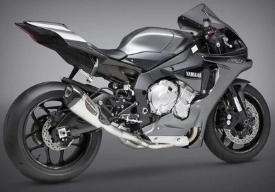 Yoshimura Alpha-T 3/4 Race Stainless/Carbon Exhaust '15-22 YZF-R1 (13141CP520) - Image 1 of 4