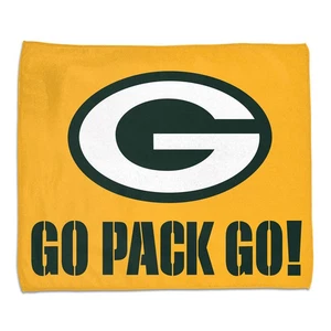 Green Bay Packers Towel 15x18 Rally Style Full Color - Picture 1 of 1