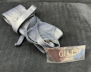 G.I.L.I. Obi Wickelgürtel Damen Leder Mode Gürtel Größe XL/1X dunkelblau Neu mit Etikett - Bild 1 von 5