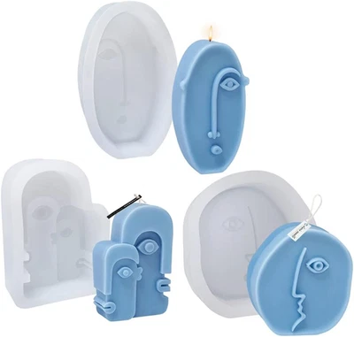Stampi per Candele in Silicone 3Pc per La Produzione Di Candele, Kit in Silicone - Immagine 1 di 4