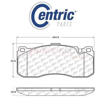 Centric Semi Metallic Brake Pads w Shim for 2008-2013 BMW 135i 3.0L L6 - ff - Imagem 1 de 4