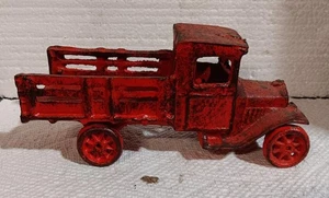 Truck Cast Iron 7 Inch Red Collectible Gift - Picture 1 of 3