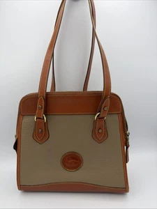 Vintage Dooney & Bourke, Leather Satchel Shoulder Bag All-Weather Leather Purse - Picture 1 of 18