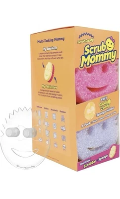 Esponja fregadora de doble cara Scrub Mommy sin arañazos, paquete de 6 Foto 1 de 4