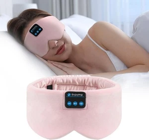 Soft Sleep Eye Mask Bluetooth Headband Wireless Headphones, SYPVRY Pink - Picture 1 of 6